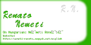 renato nemeti business card